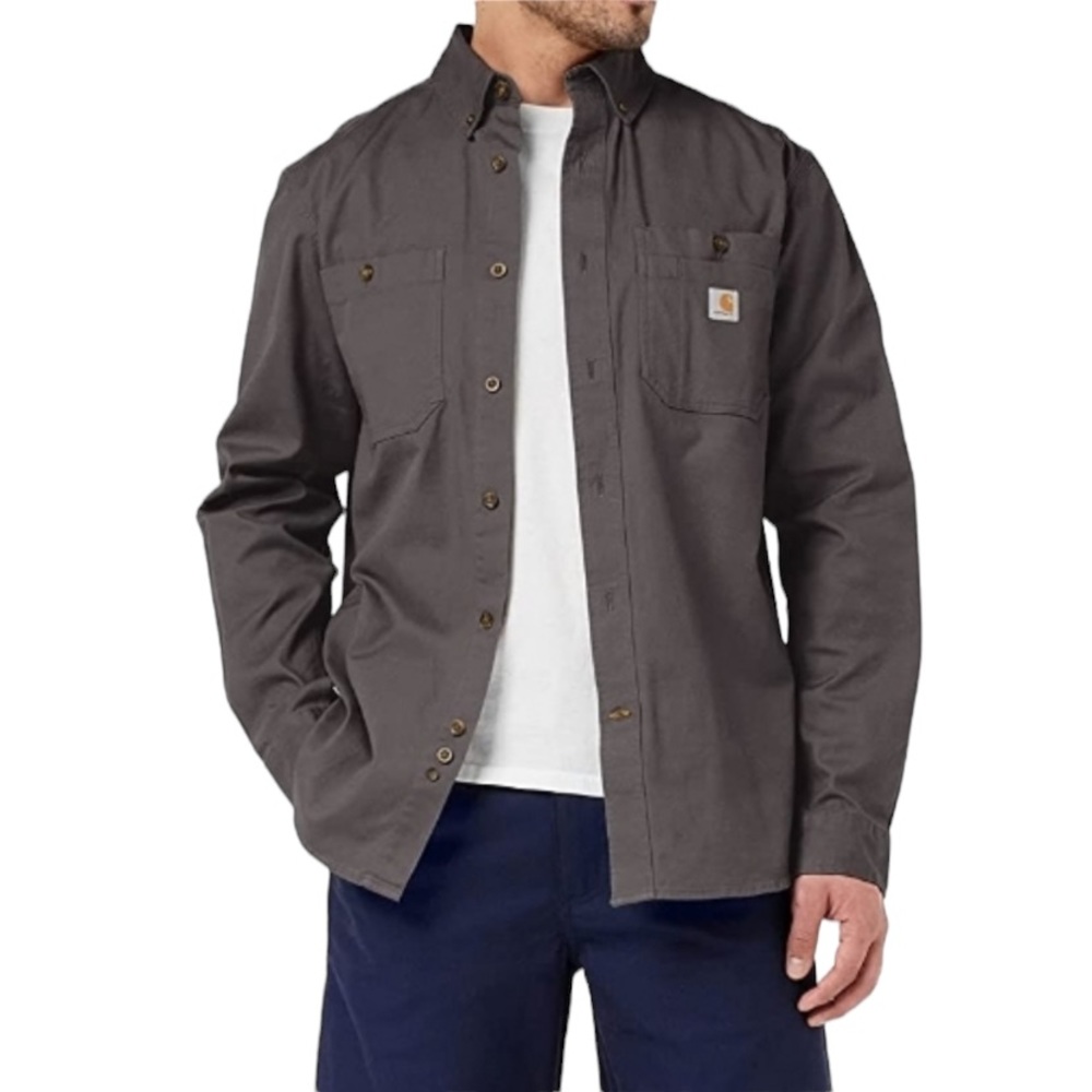 Carhartt Rugged Flex Rigby Relaxed Fit Button Down Shirt Long Sleeve Workwear
